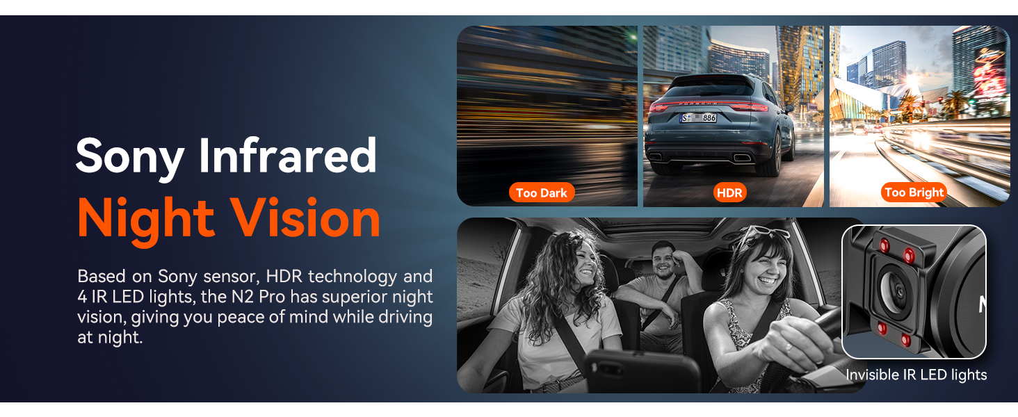 dash cam ir night vision